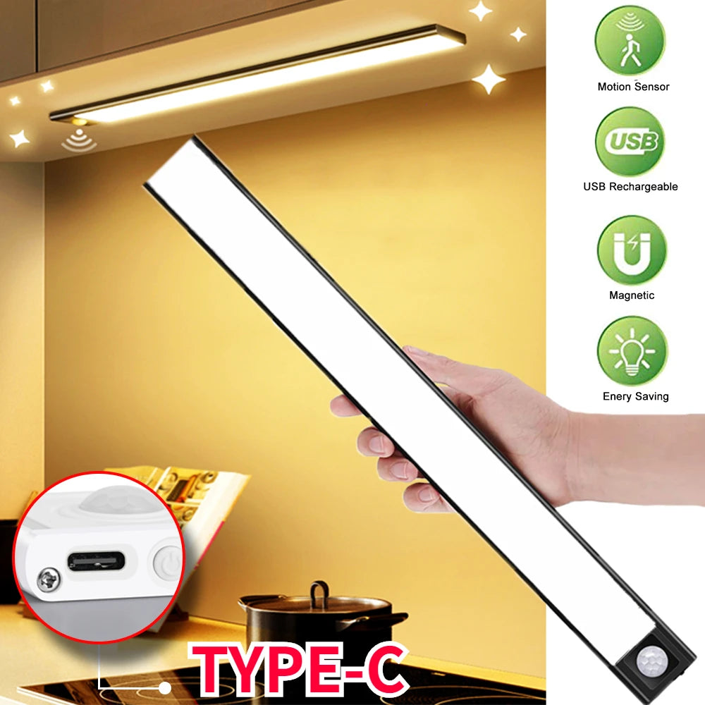 Night Light Led Light under Cabinet Light Motion Sensor Night Light Closet Light Cabinet Kitchen Lighting Magnetic Night Light